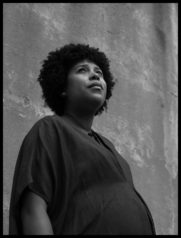 Black and white portrait of Whitney Pennington
